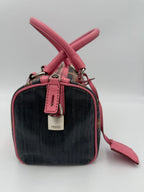 FENDI Bauletto Canvas Print Selleria Handbag