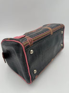 FENDI Bauletto Canvas Print Selleria Handbag