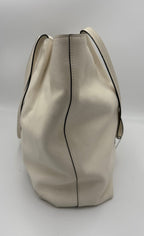 PRADA SHOPPING White Leather Handbag