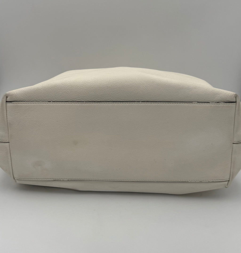 PRADA SHOPPING White Leather Handbag