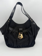 FENDI Hobo FF Zucca Black Shoulder Bag