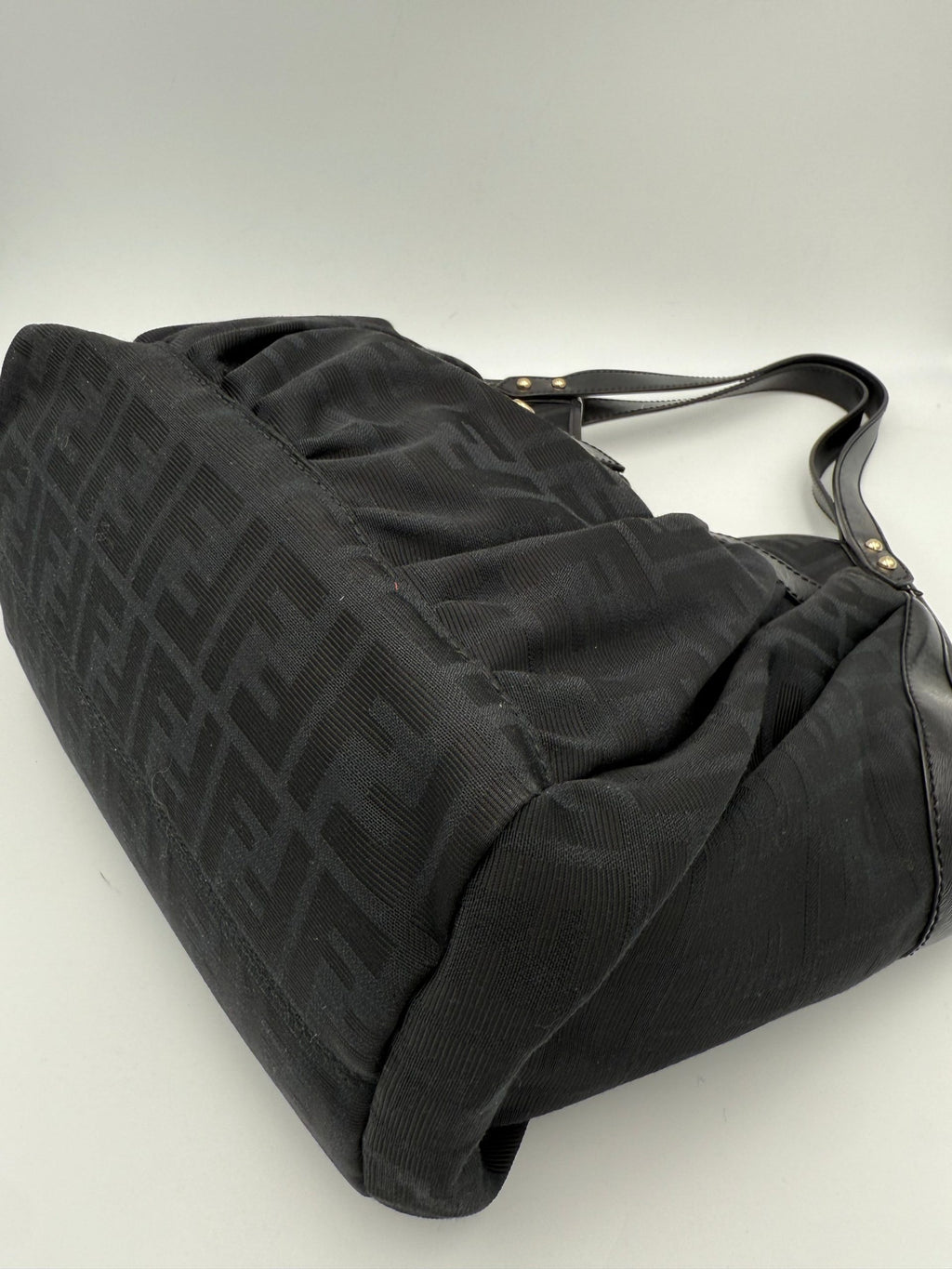 FENDI Hobo FF Zucca Black Shoulder Bag