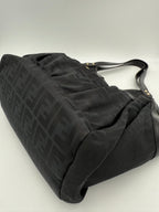 FENDI Hobo FF Zucca Black Shoulder Bag