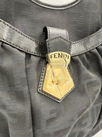 FENDI Hobo FF Zucca Black Shoulder Bag