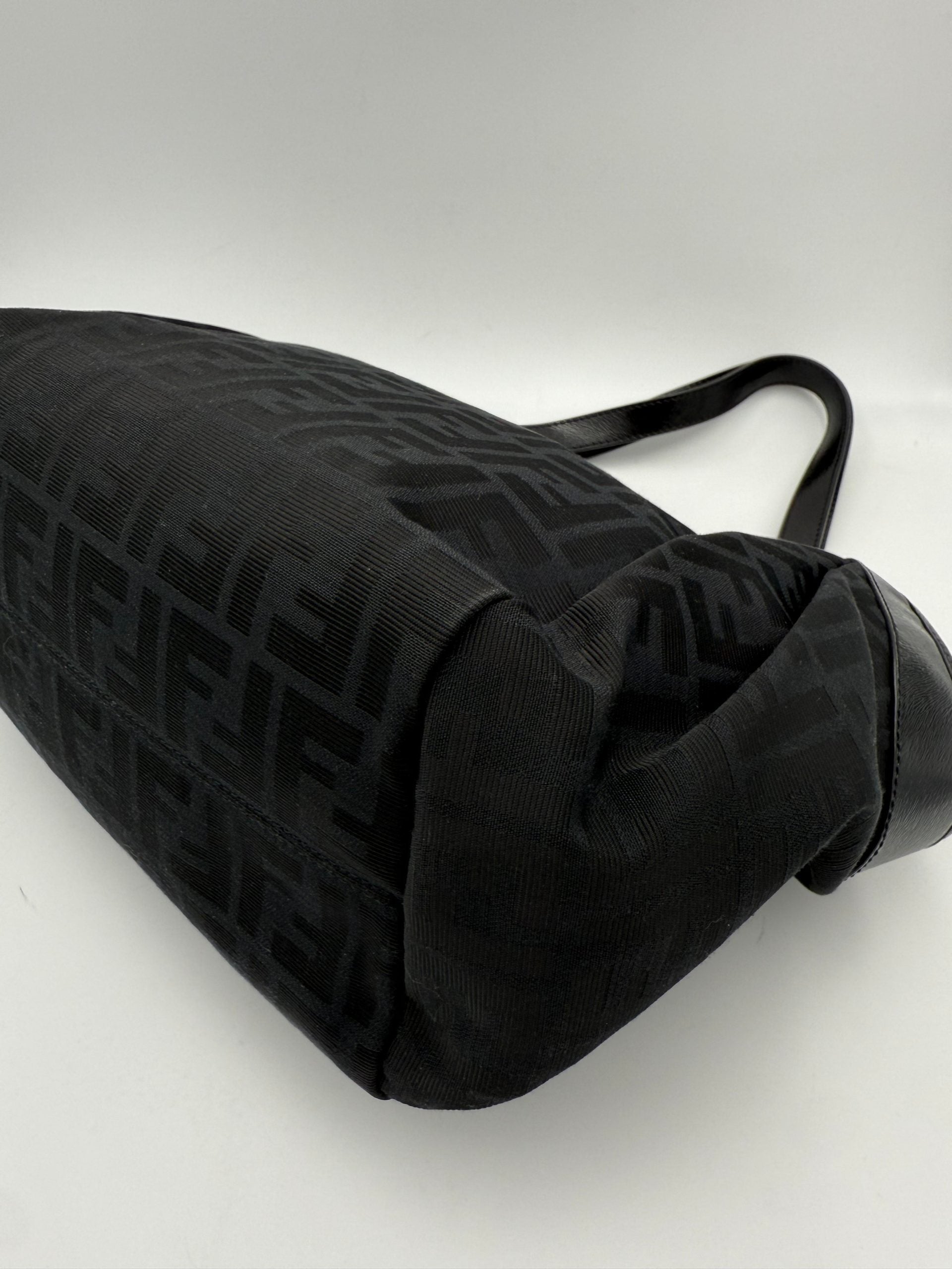 FENDI Hobo FF Zucca Black Shoulder Bag