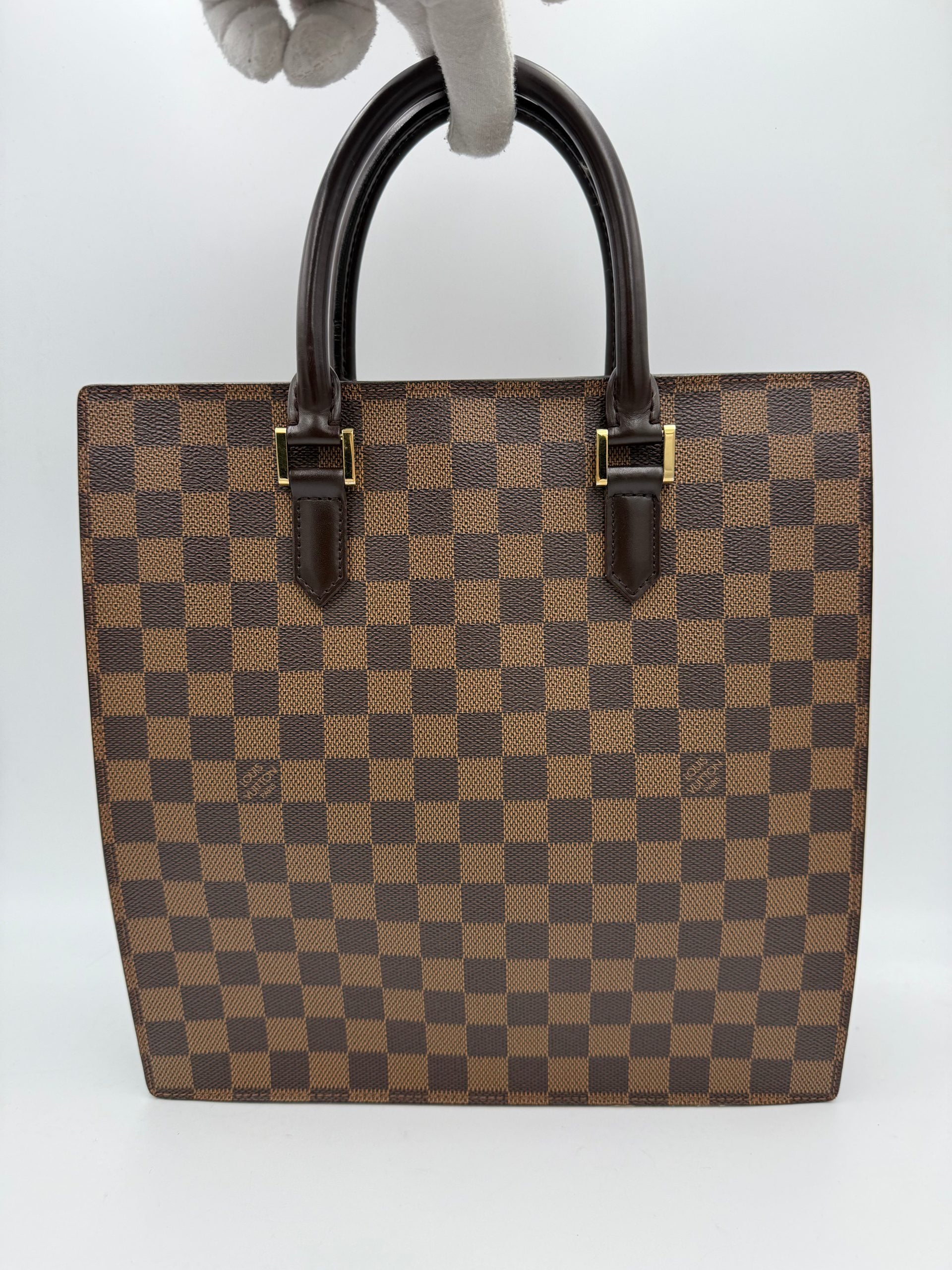 LOUIS VUITTON SAC PLAT PARIS PM Damier Ebene Handbag