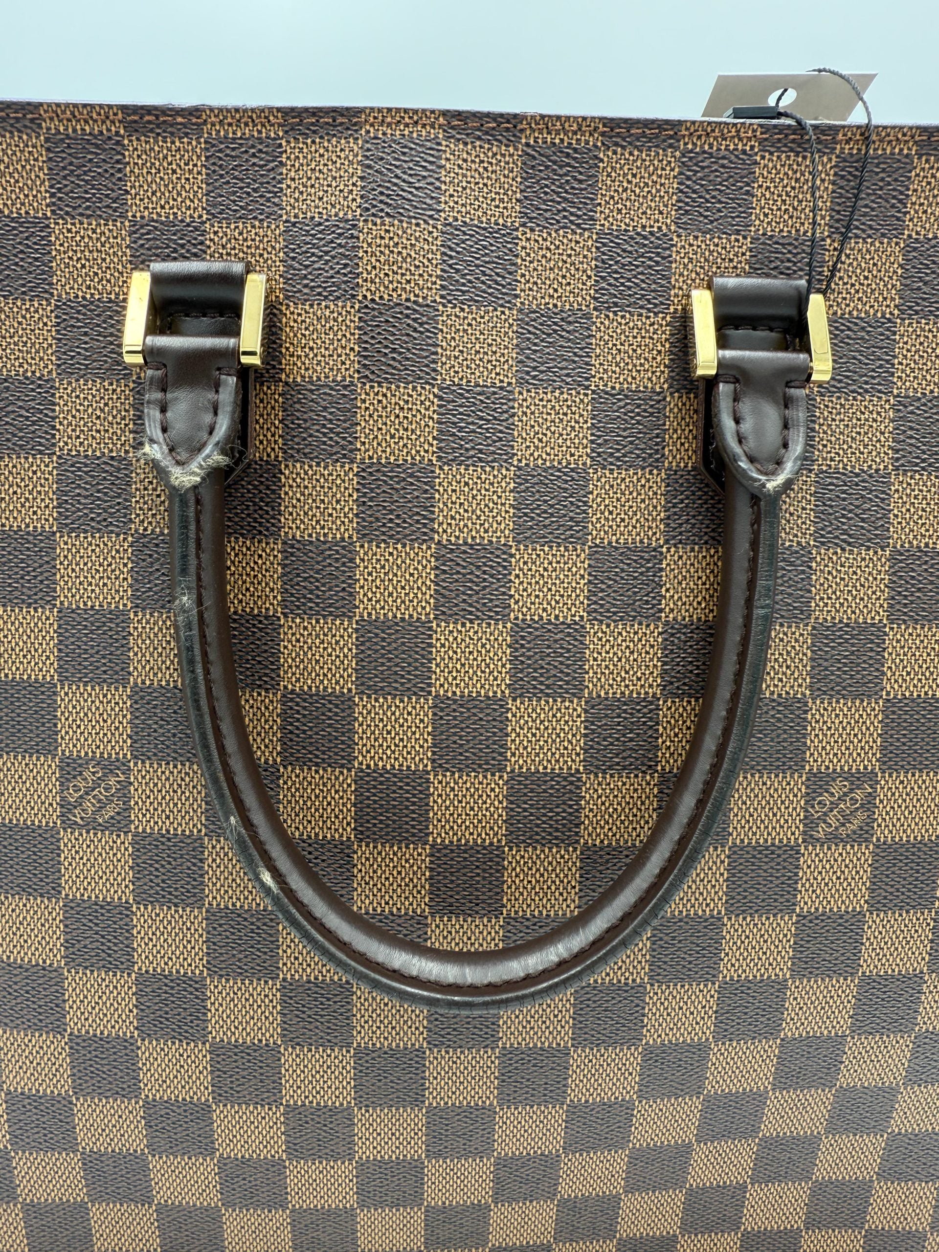 LOUIS VUITTON SAC PLAT PARIS PM Damier Ebene Handbag