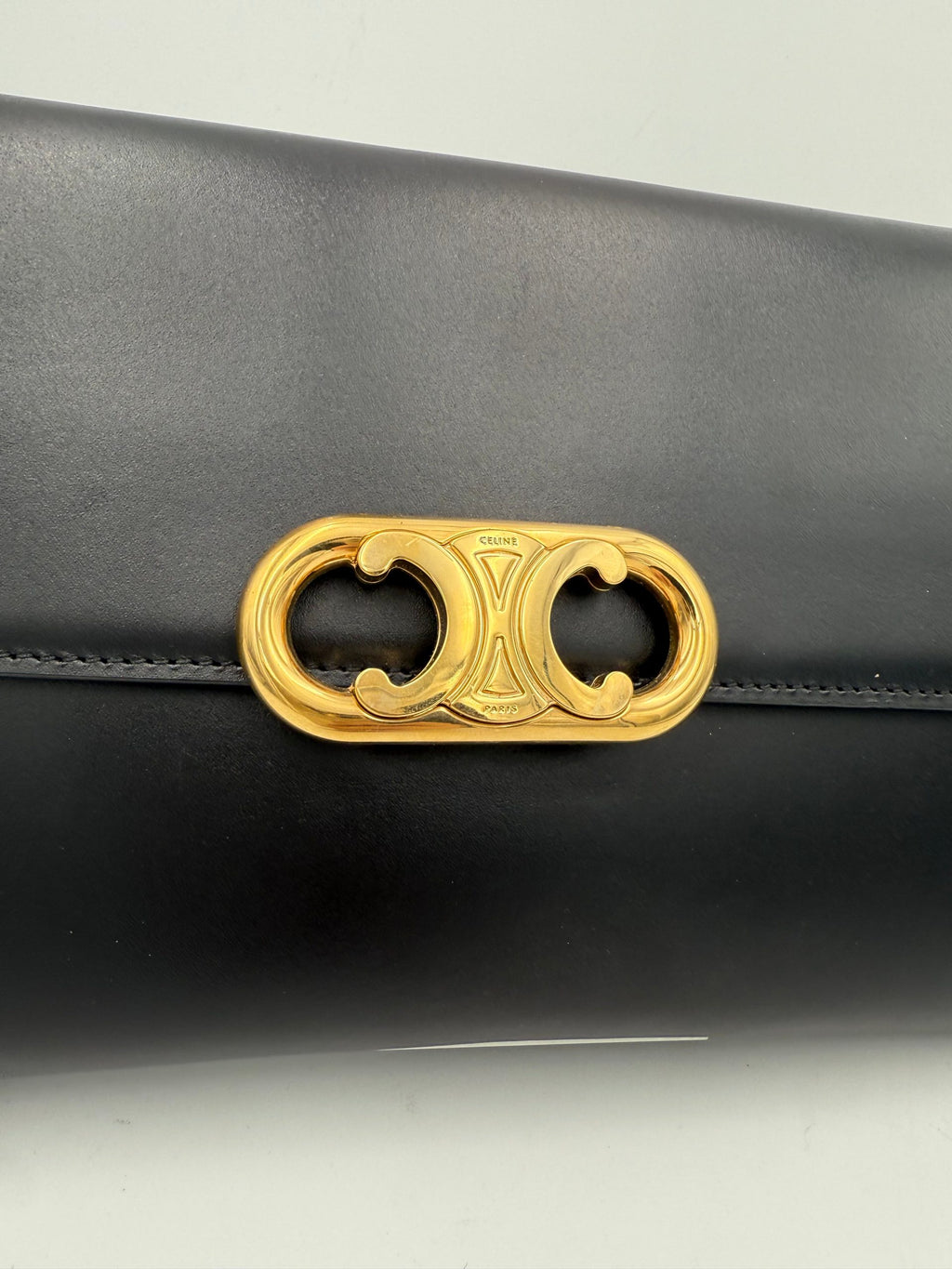 CELINE TRIOMPHE Black Clutch