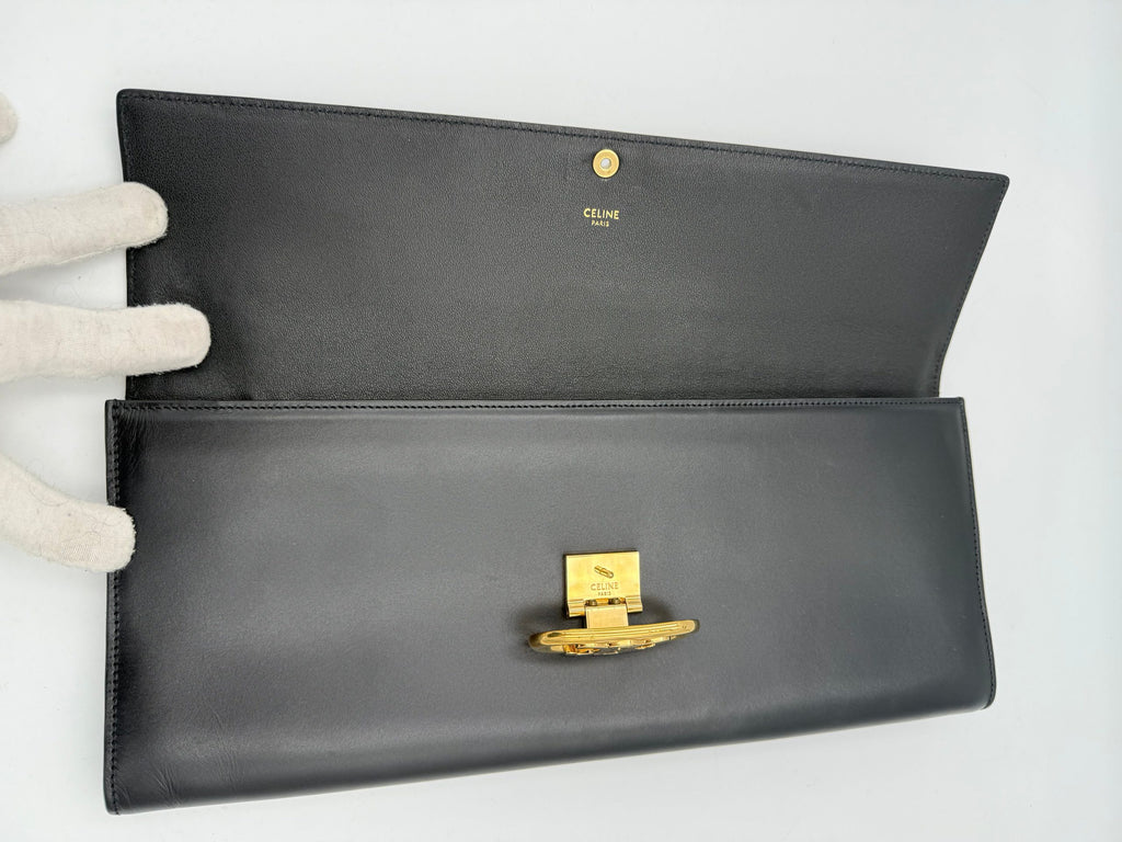 CELINE TRIOMPHE Black Clutch