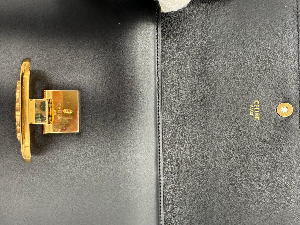 CELINE TRIOMPHE Black Clutch