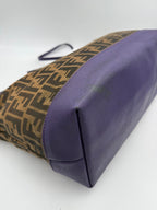 FENDI Roll FF Zucca and Purple Leather Bag