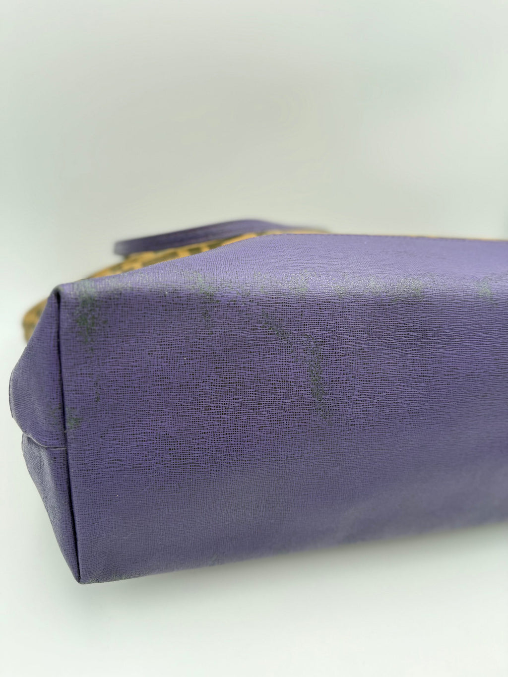FENDI Roll FF Zucca and Purple Leather Bag