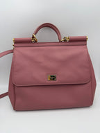 DOLCE & GABBANA SICILY Pink Large Handbag