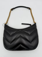 GUCCI HOBO PUFFER MARMONT Black Handbag