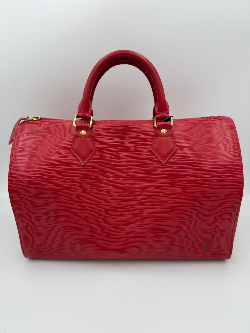 LOUIS VUITTON Speedy 35 EPI Red Handbag