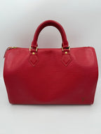 LOUIS VUITTON Speedy 35 EPI Red Handbag