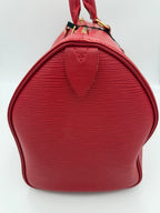 LOUIS VUITTON Speedy 35 EPI Red Handbag