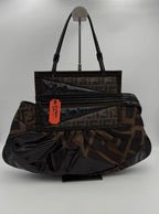 GUCCI GG Hammered Leather Shoulder Bag