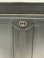 GUCCI GG Hammered Leather Shoulder Bag