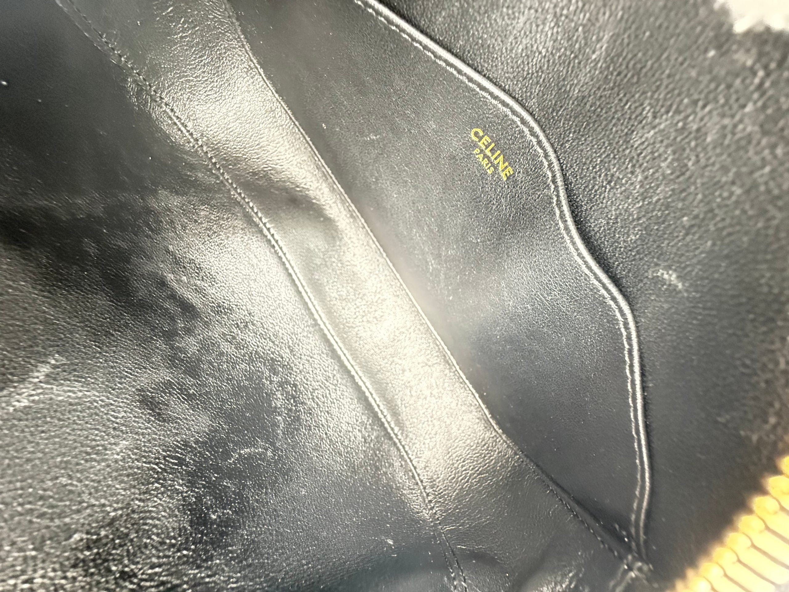 CELINE CRECY Plain Black Handbag