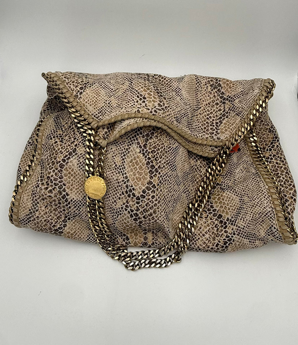 STELLA MCCARTNEY Falabella Grande Vegan Reptile Skin Handbag