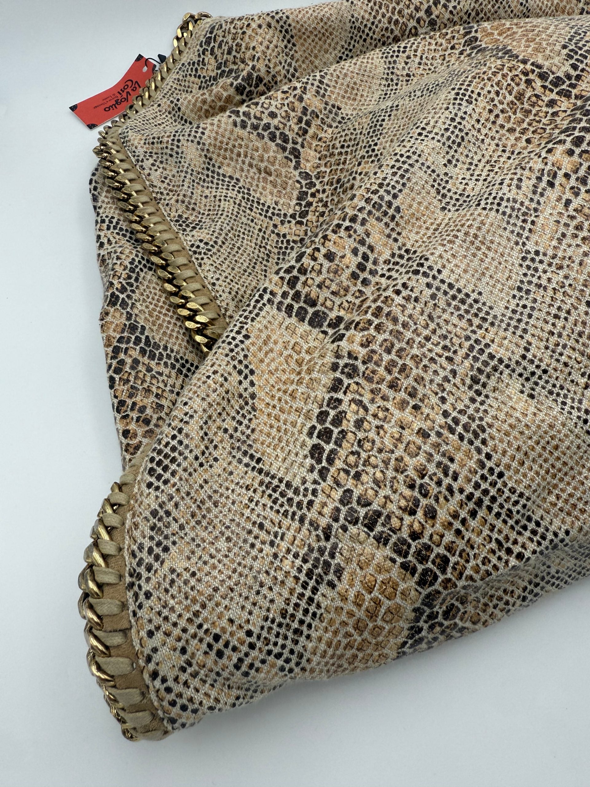 STELLA MCCARTNEY Falabella Grande Vegan Reptile Skin Handbag