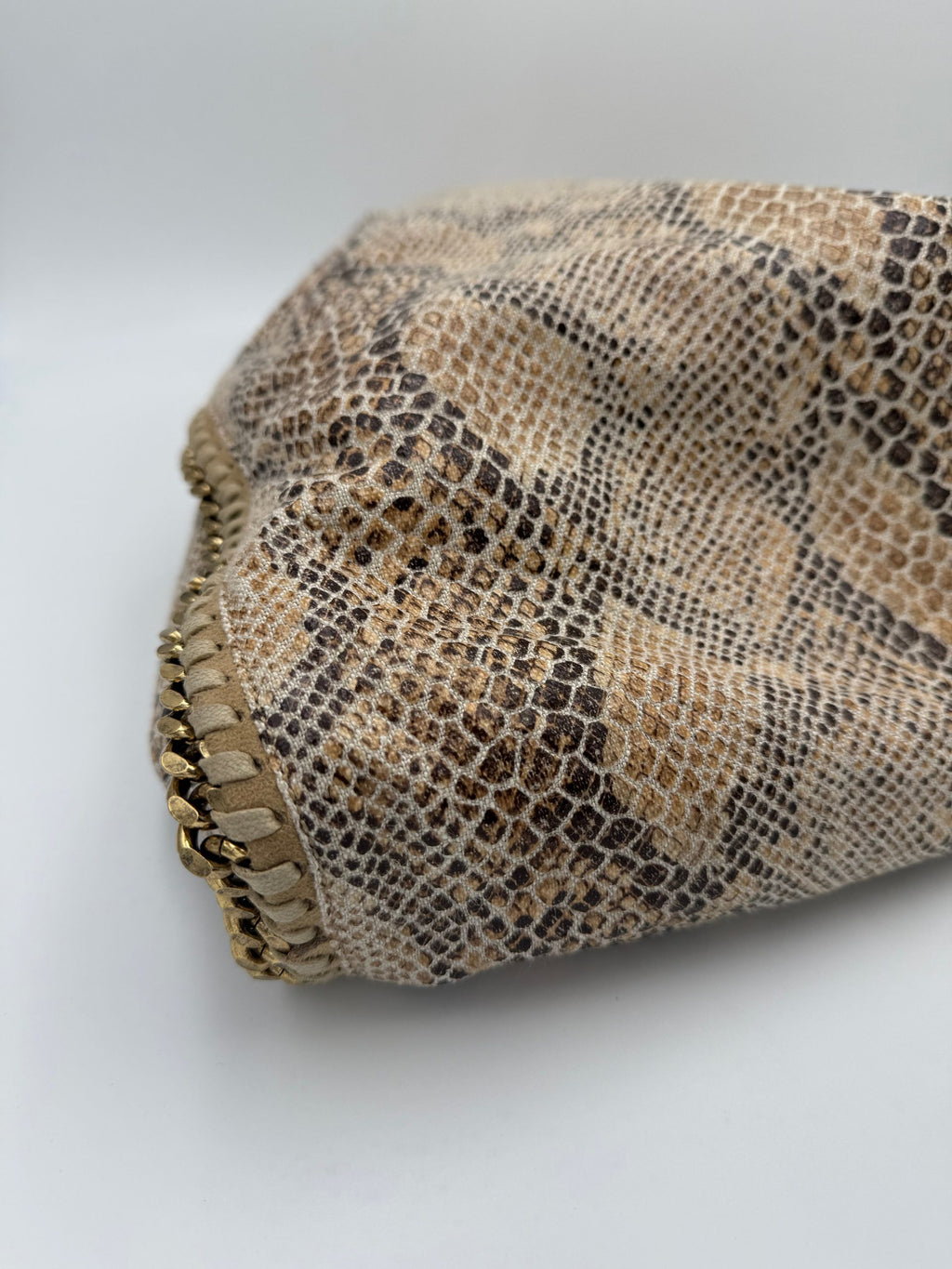 STELLA MCCARTNEY Falabella Grande Vegan Reptile Skin Handbag