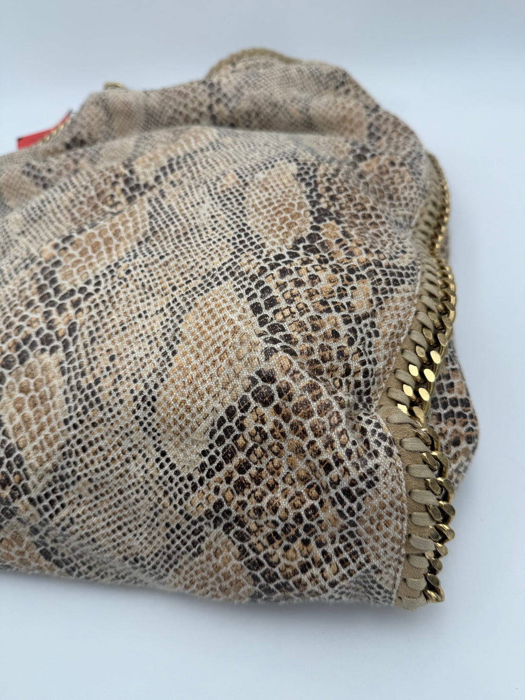 STELLA MCCARTNEY Falabella Grande Vegan Reptile Skin Handbag