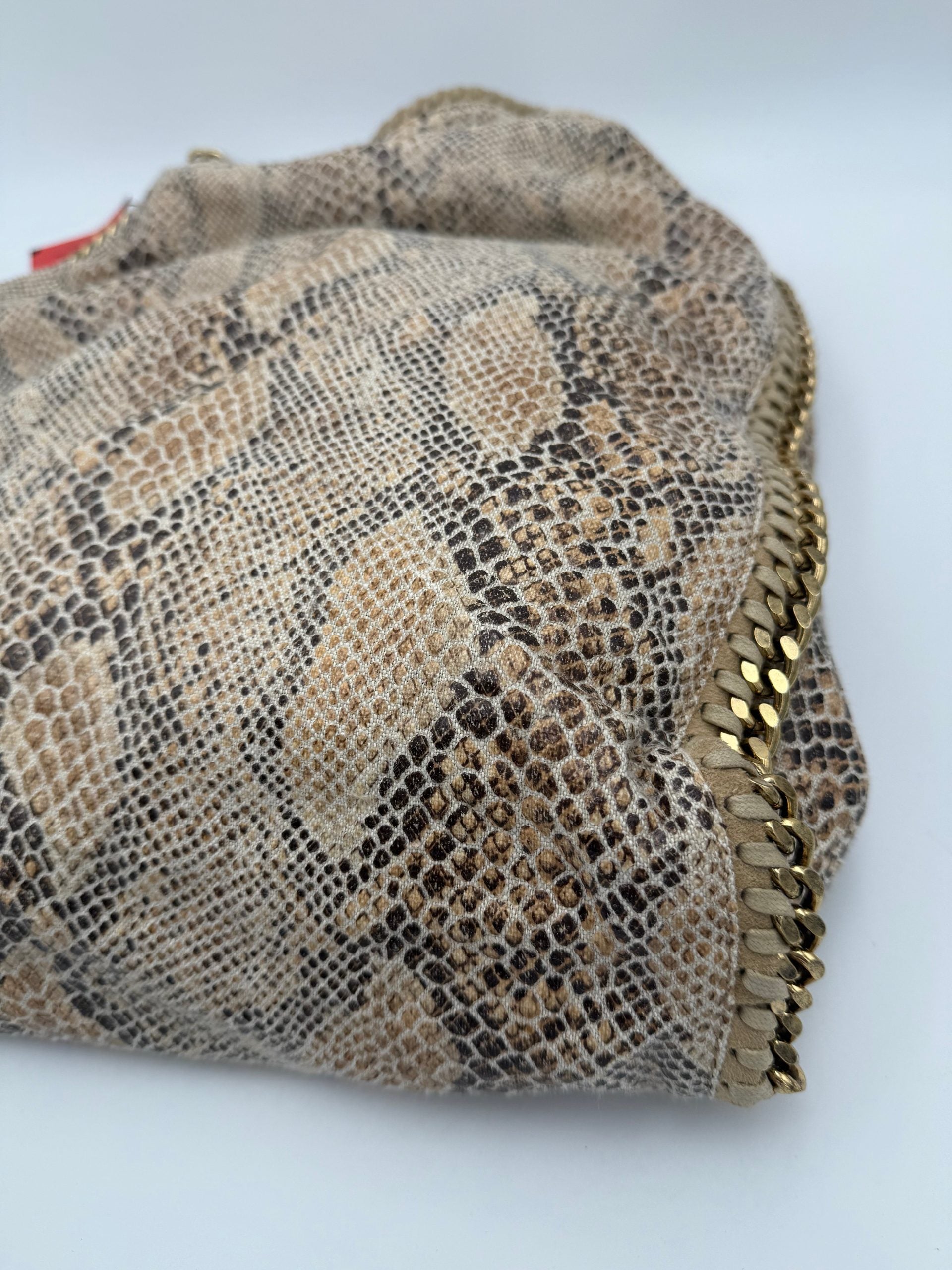 STELLA MCCARTNEY Falabella Grande Vegan Reptile Skin Handbag