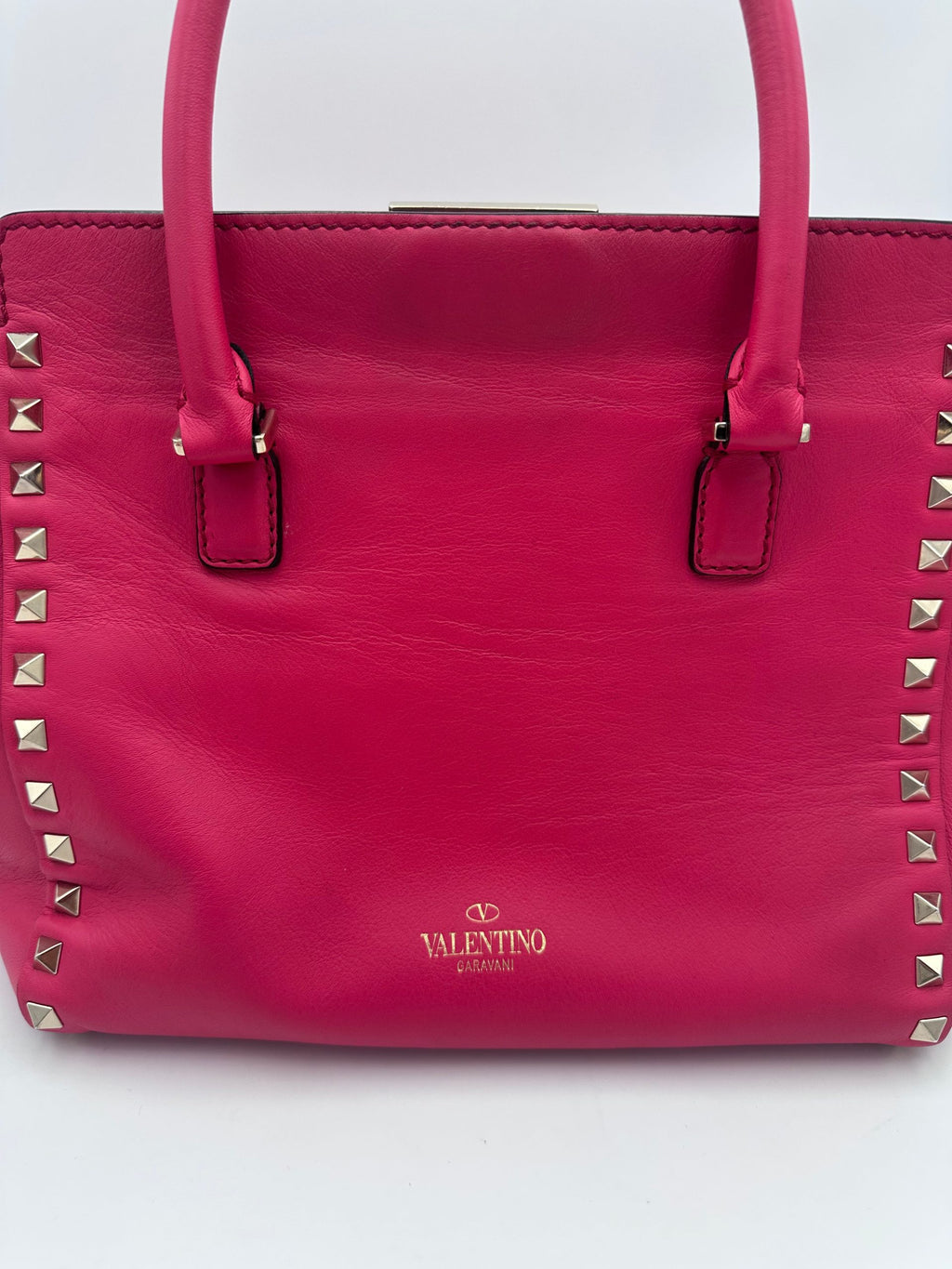 VALENTINO GARAVANI Rockstud Medium Pink Handbag
