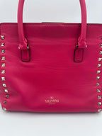 VALENTINO GARAVANI Rockstud Medium Pink Handbag