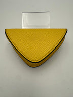 PRADA Saffiano Yellow Coin Purse