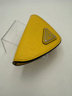 PRADA Saffiano Yellow Coin Purse