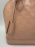 LOUIS VUITTON Alma MM Pink Patent Monogram Handbag