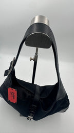 GUCCI JACKIE Leather and Fabric Handbag