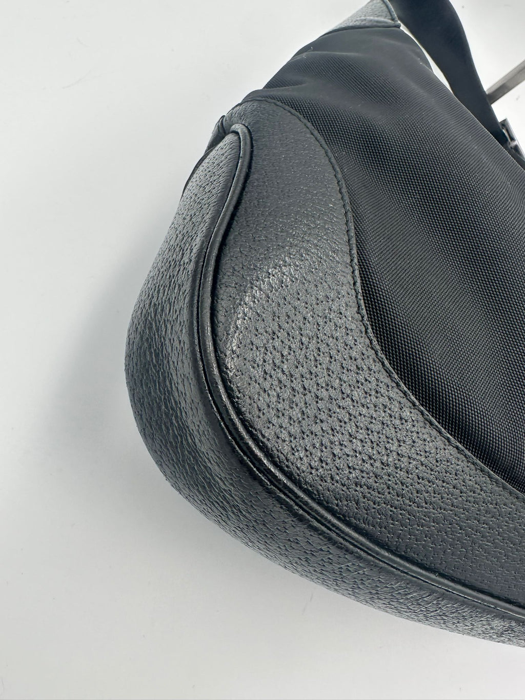 GUCCI JACKIE Leather and Fabric Handbag