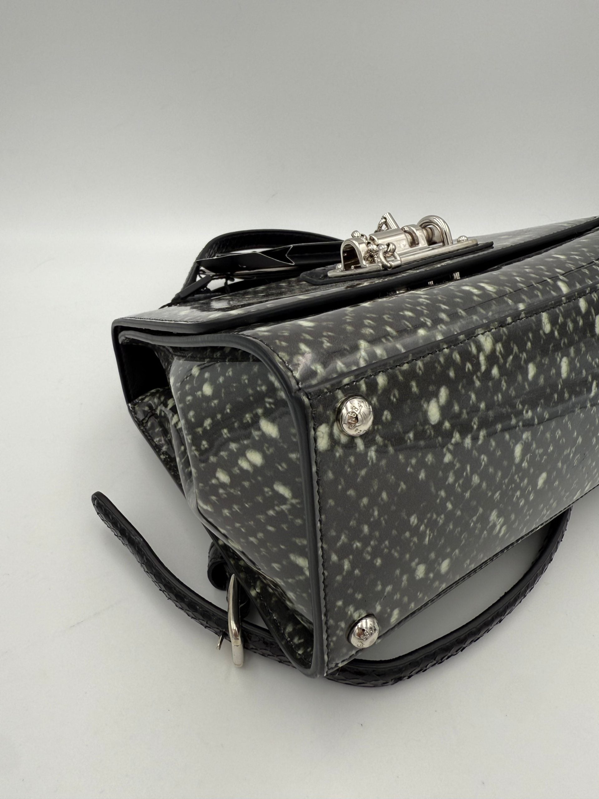 DOLCE & GABBANA Monica Python and Patent Handbag