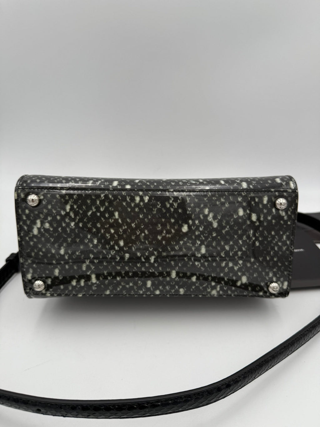 DOLCE & GABBANA Monica Python and Patent Handbag