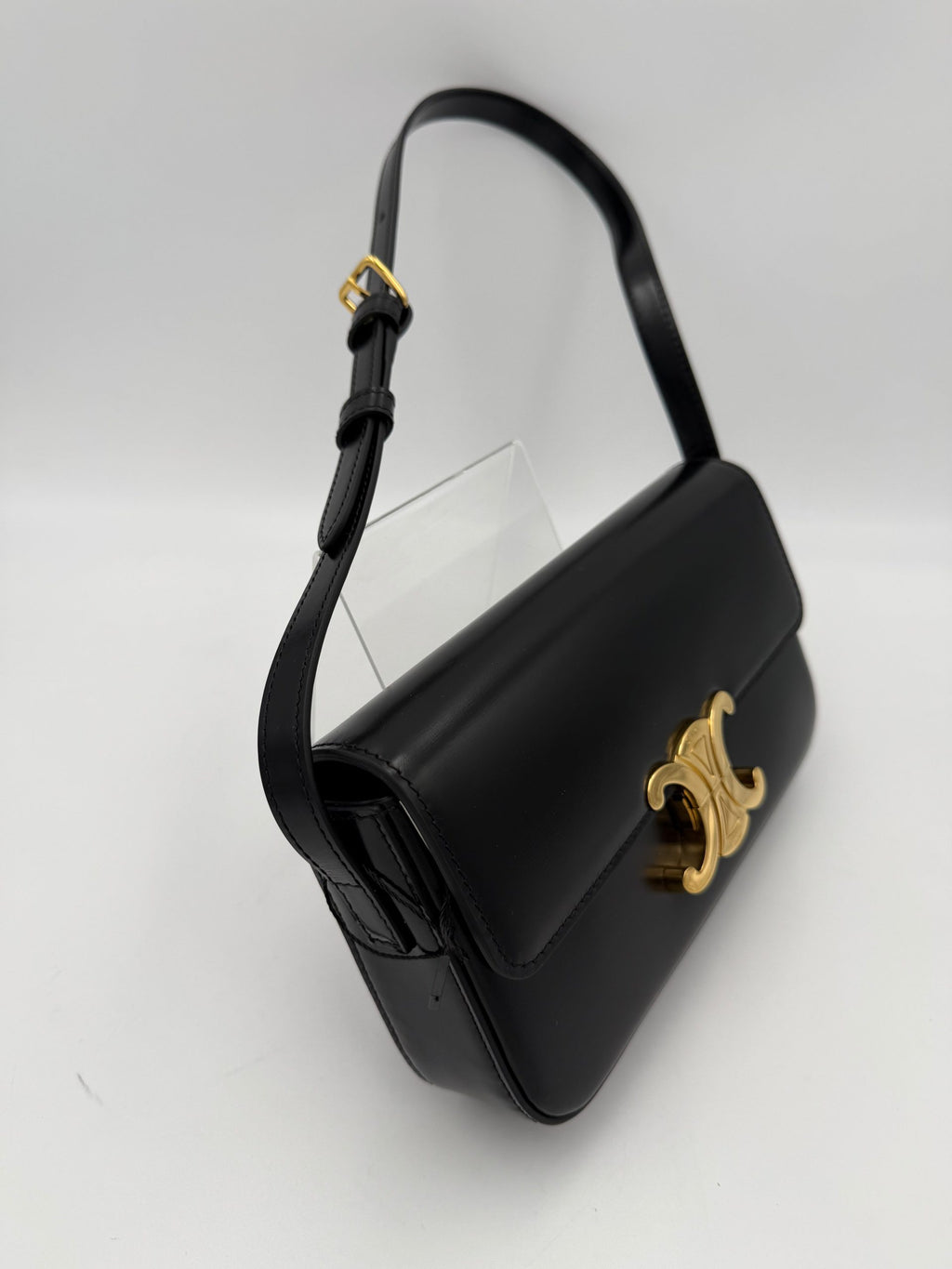 CELINE CLAUDE TRIOMPHE Black Handbag