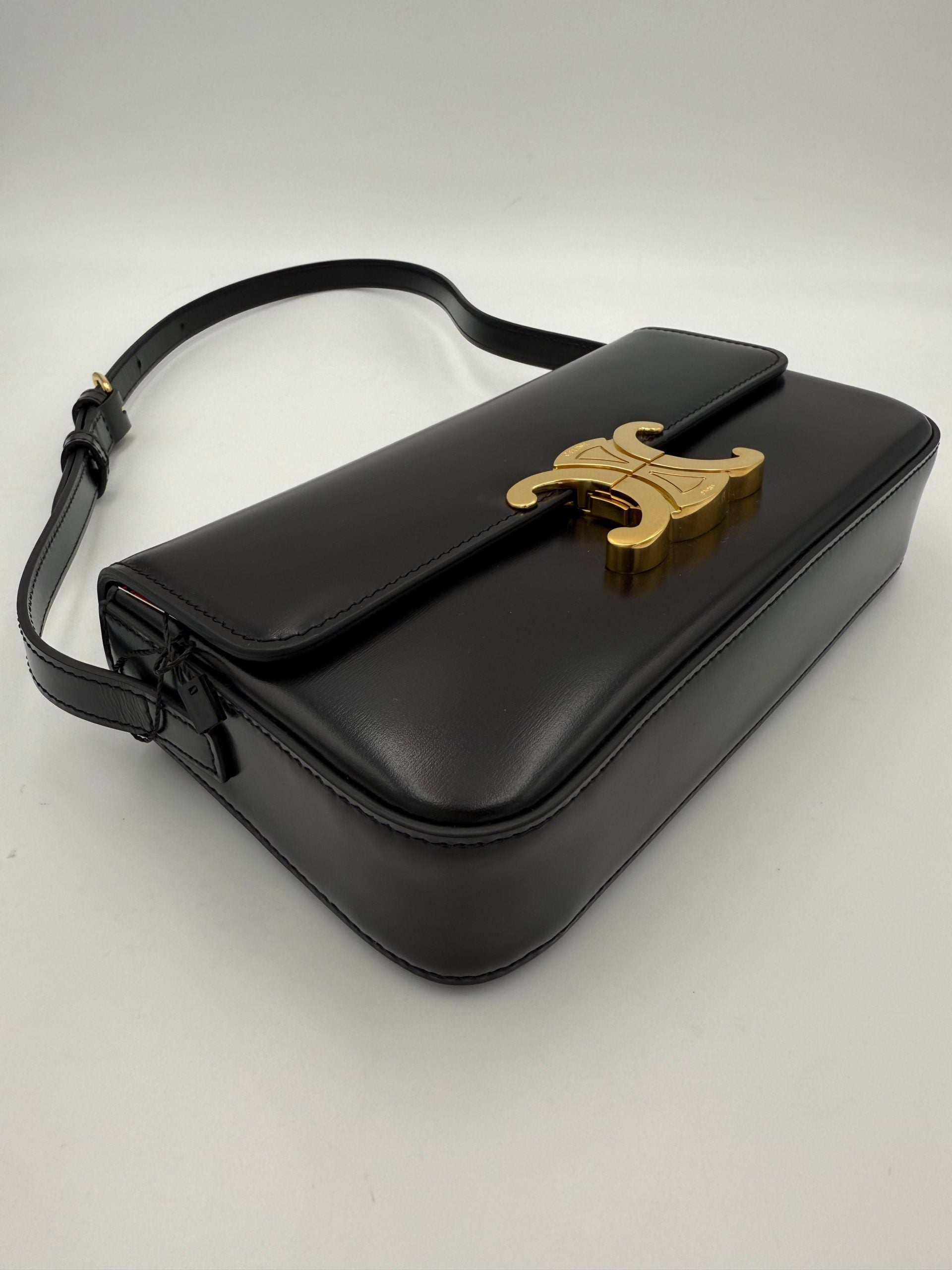 CELINE CLAUDE TRIOMPHE Black Handbag