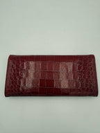 MIU MIU Rosso Crocodile Print Leather Wallet
