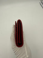 MIU MIU Rosso Crocodile Print Leather Wallet