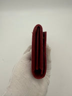MIU MIU Rosso Crocodile Print Leather Wallet