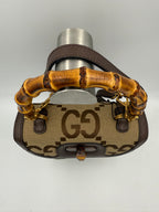 GUCCI BAMBOO 1947 GG Canvas Handbag