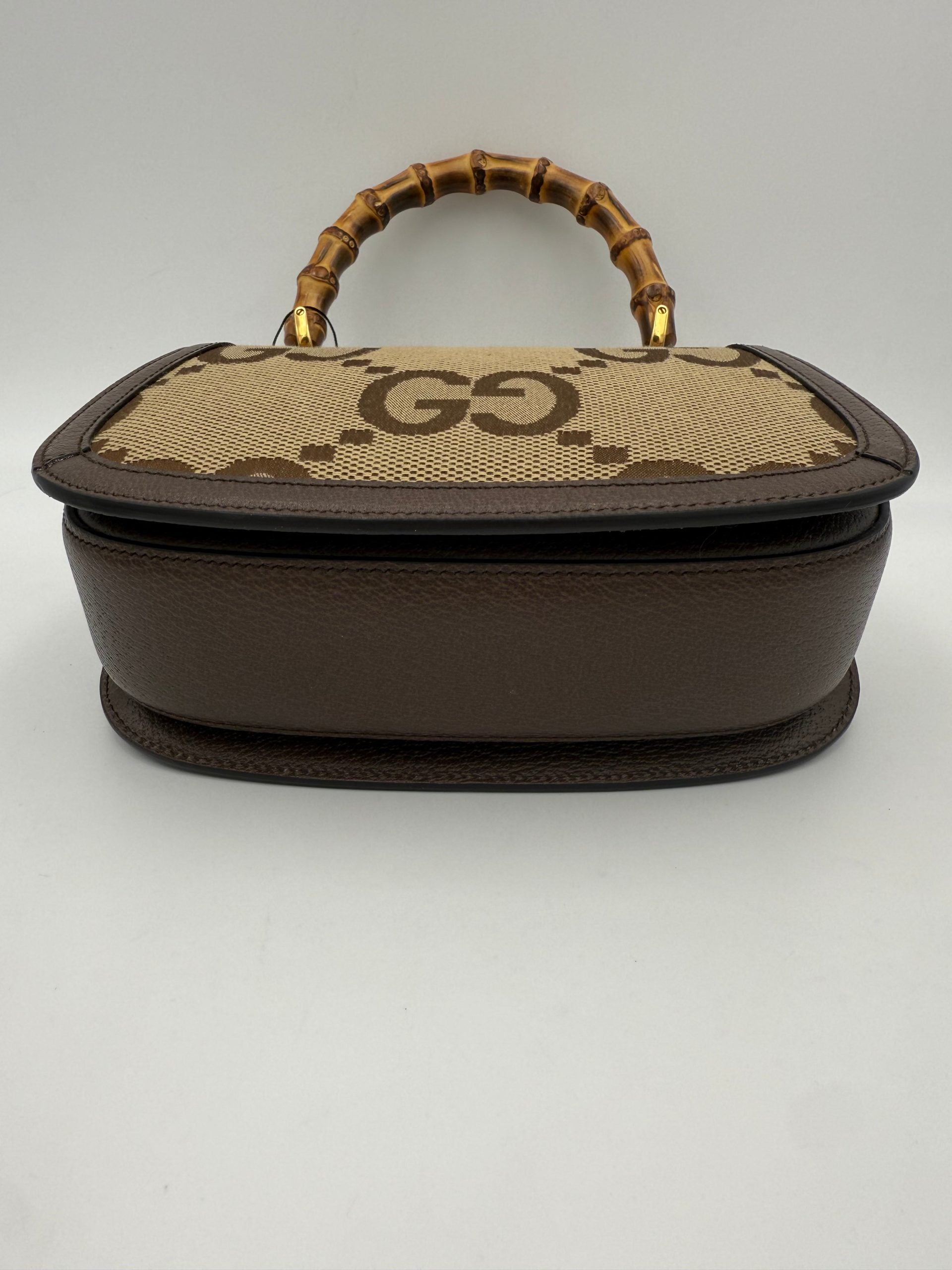 GUCCI BAMBOO 1947 GG Canvas Handbag