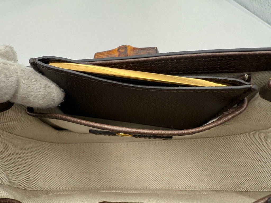 GUCCI BAMBOO 1947 GG Canvas Handbag