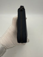 PRADA Zip in Blue Saffiano Wallet