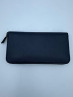PRADA Zip in Blue Saffiano Wallet