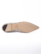Rose Gold Glitter Fabric Alina Ballet Flat