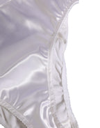 White Silk Satin Lingerie Panty Brief Underwear